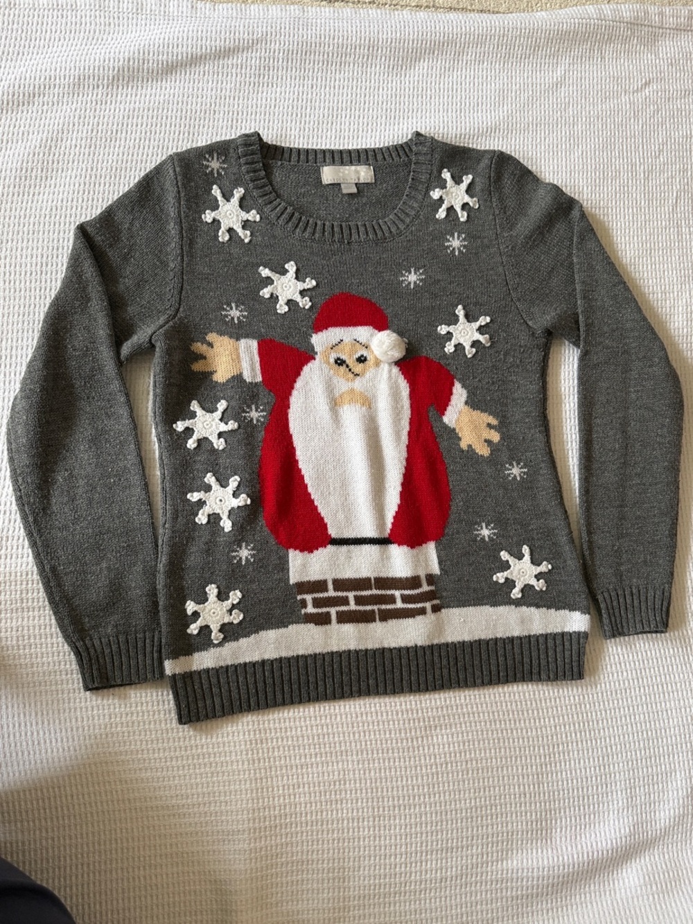 Carolyn Taylor Gray Holiday Santa Sweater